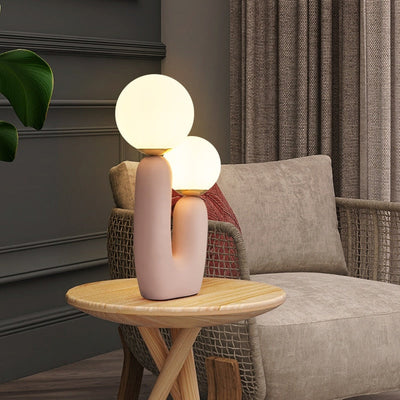 Organic Twin Ball Lamp – Modern Table Lighting