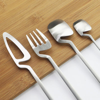 Stainless Steel Dinnerware | Irregular Shape Plates Modern Set