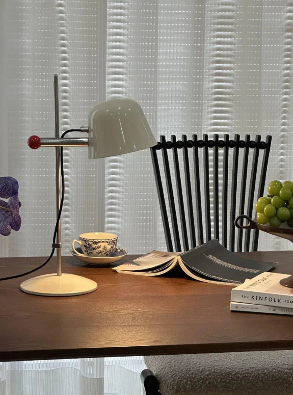Retro Stainless Steel Lamp - Adjustable Mid Century Table Light