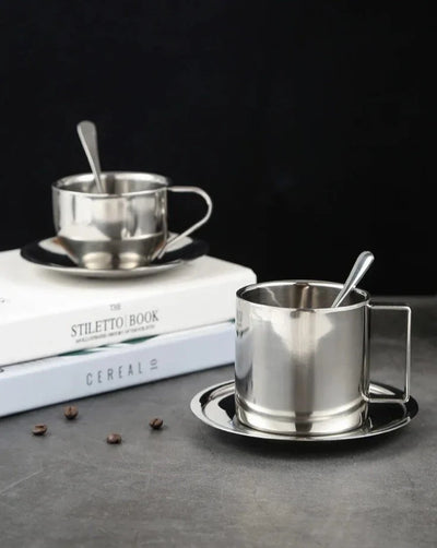 Thermal Tea Set - Stainless Steel Mug & Spoon