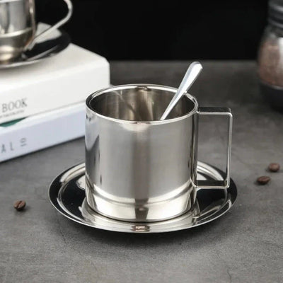 Thermal Tea Set - Stainless Steel Mug & Spoon
