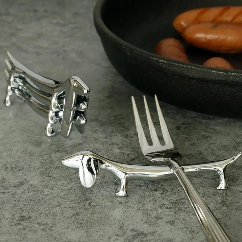 Stainless Steel Utensil Holder - Dachshund Shaped Kitchen Organizer