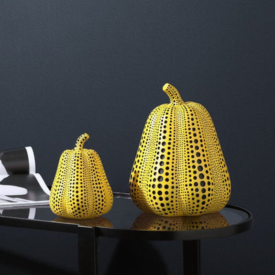 Kusama Pumpkin Sculpture - Artistic Pumpkin Statue