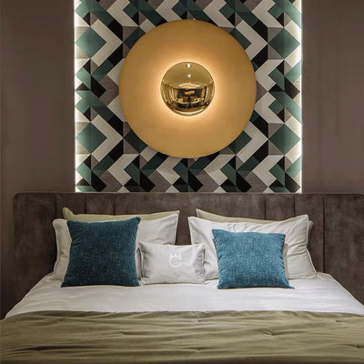 Chrome Wall Lamp - Minimalist UFO Shaped Light