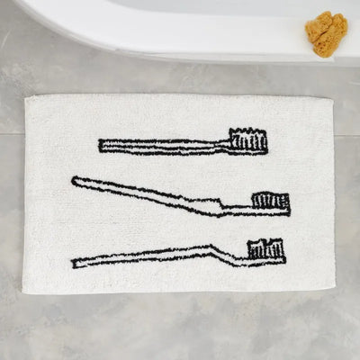 Handcrafted Bath Mat – Toothbrush Design Rug