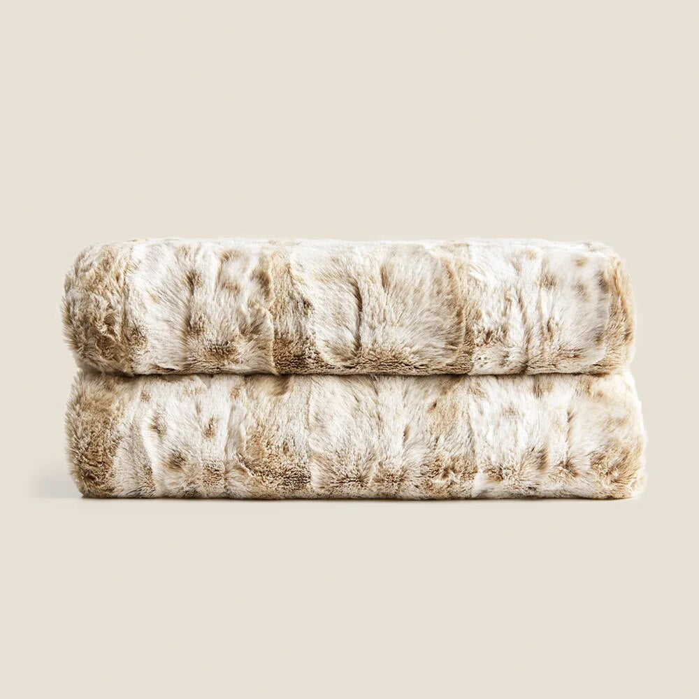 Leopard Throw Blanket - Heavy Patterned Cozy Plush 51x63