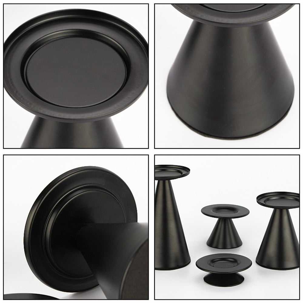 Black Metal Candle Stand | European Style Set