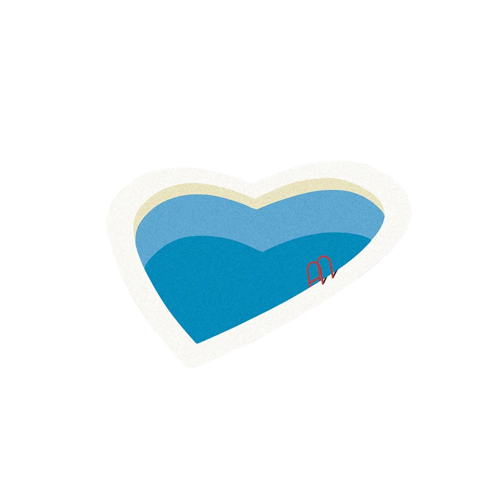 Heart Pool Rug – Soft Plush Swimming Pool Carpet