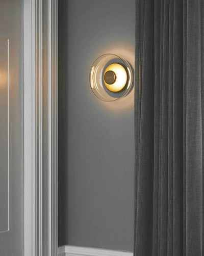 Glass Bowl Wall Lamp | Minimalist Warm White Wall Light