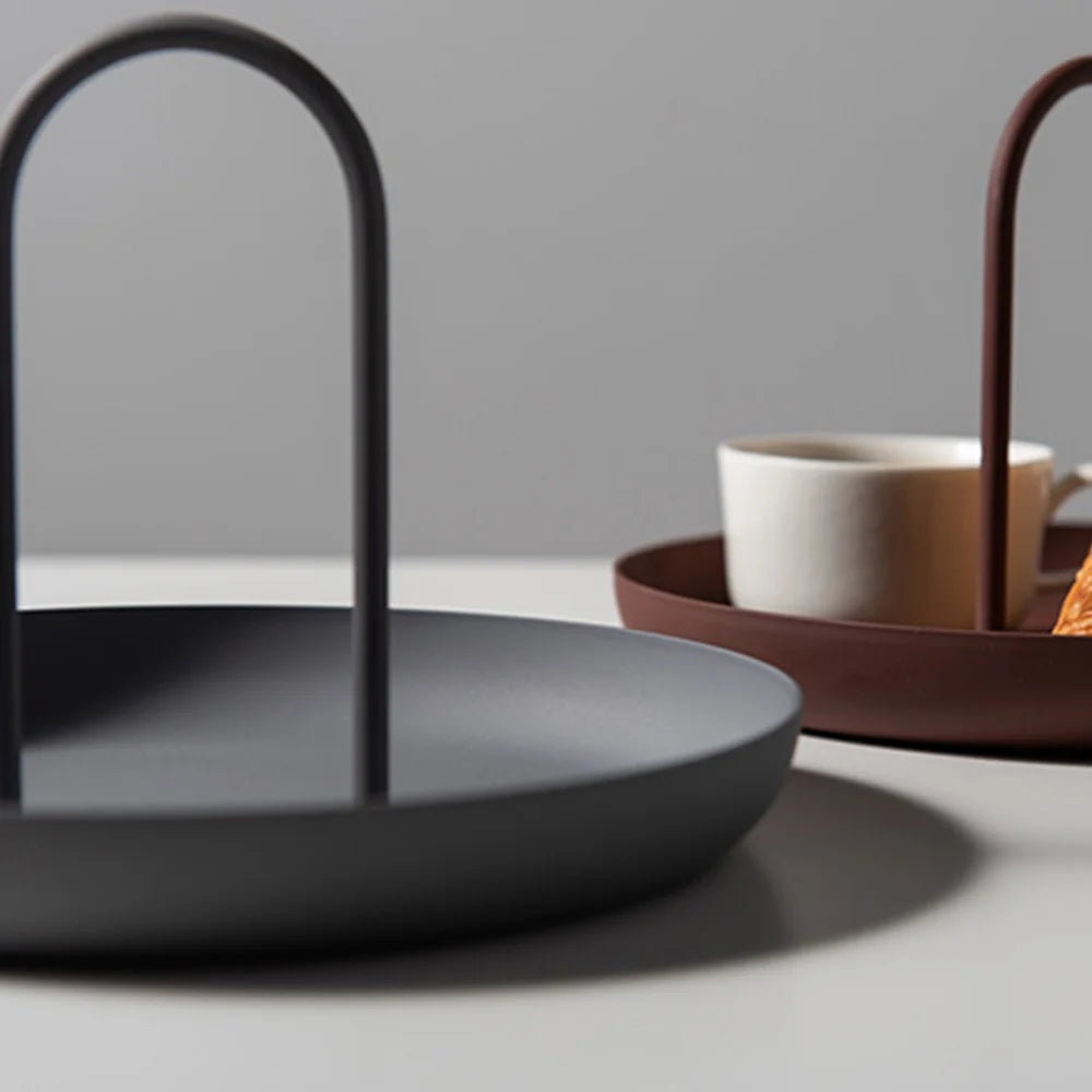 Nordic Round Tray - Functional ABS Home Decor Organizer