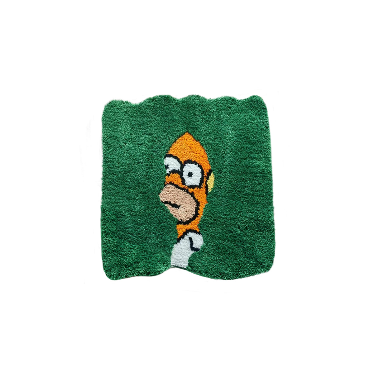 Green Plush Bedroom Mat - Soft Cozy Rug 9.2x17"