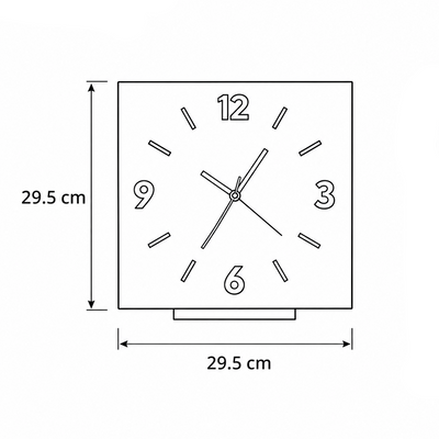 POPFACE | Colorblock Silent Square Wall Clock