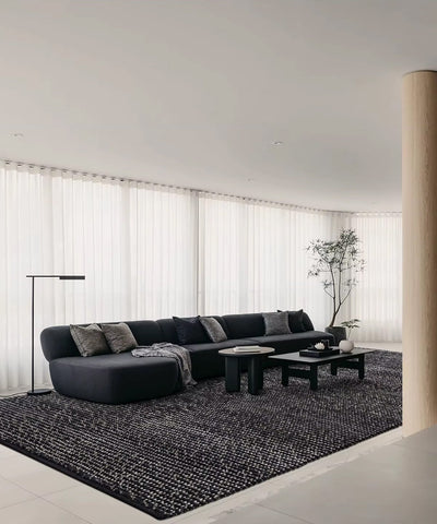 Hand Woven Wool Rug - Indian Pebble Area Carpet