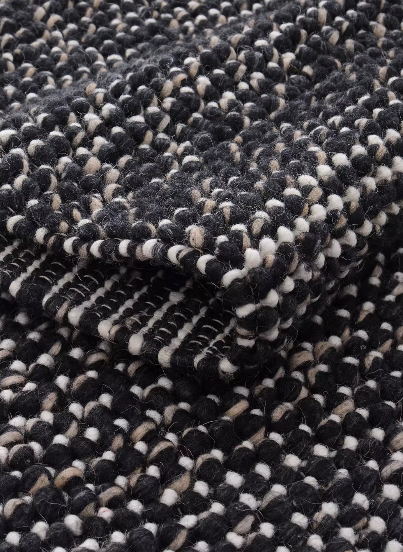 Hand Woven Wool Rug - Indian Pebble Area Carpet