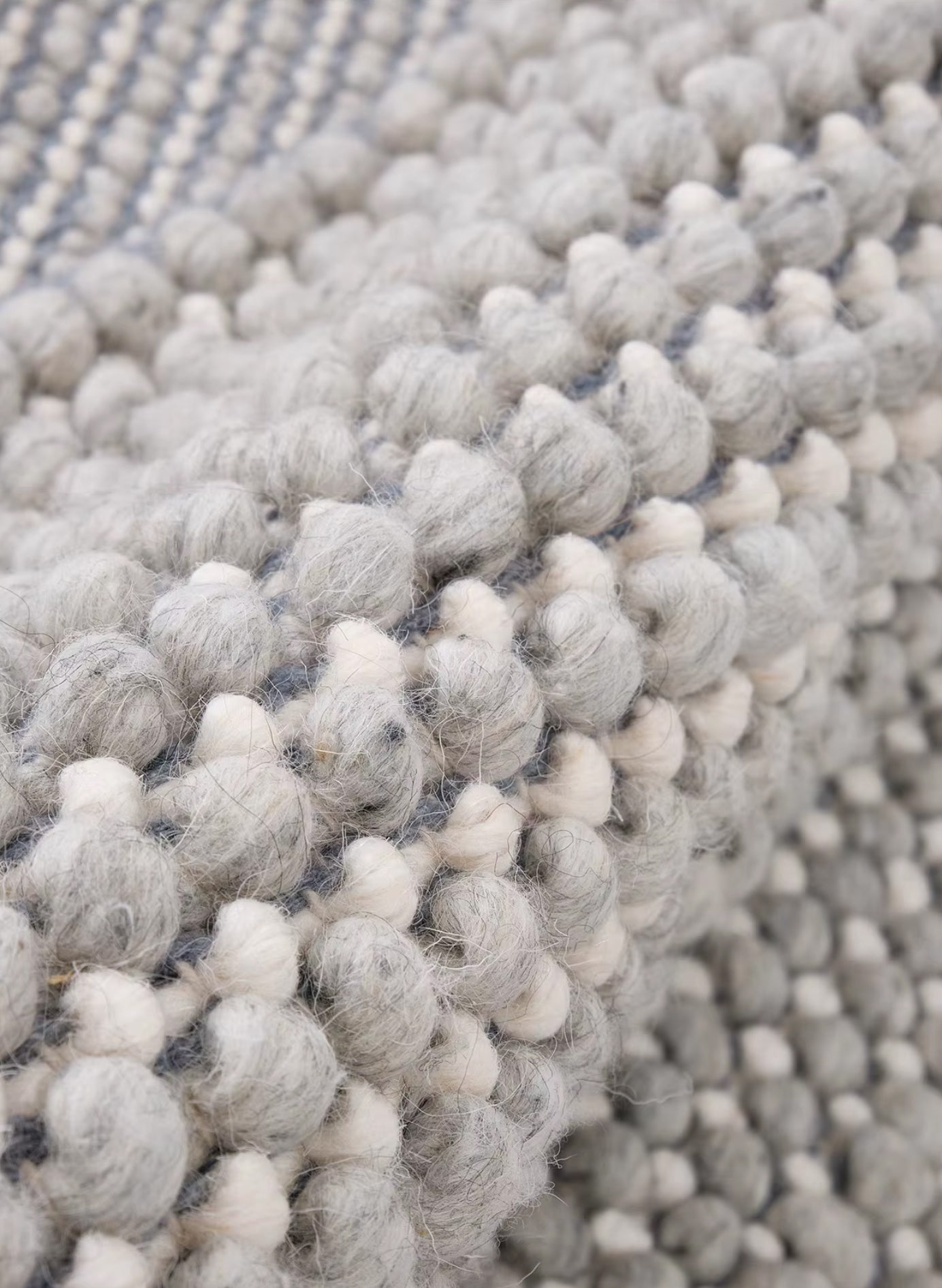 Hand Woven Wool Rug - Indian Pebble Area Carpet
