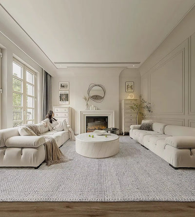 Hand Woven Wool Rug - Indian Pebble Area Carpet