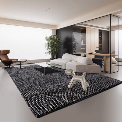 Hand Woven Wool Rug - Indian Pebble Area Carpet
