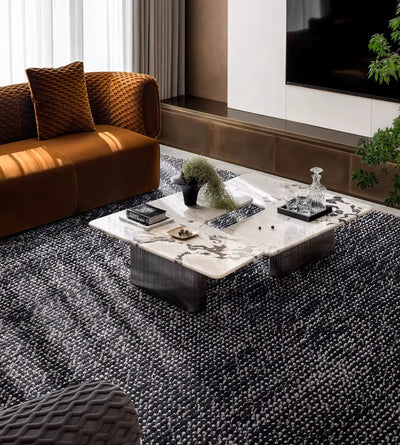 Hand Woven Wool Rug - Indian Pebble Area Carpet