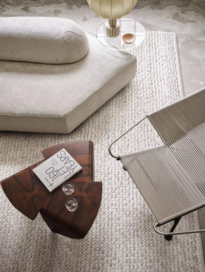 Hand Woven Wool Rug - Indian Pebble Area Carpet