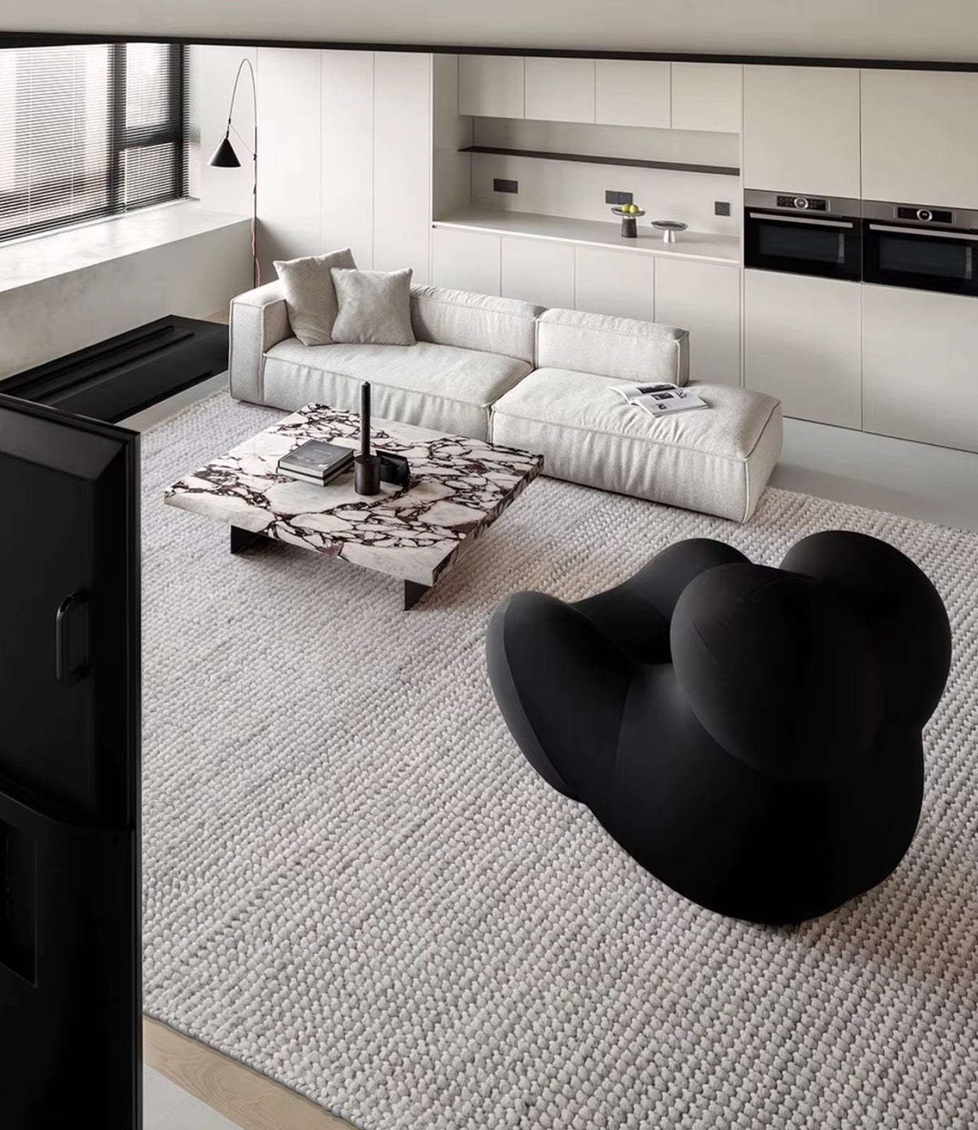Hand Woven Wool Rug - Indian Pebble Area Carpet