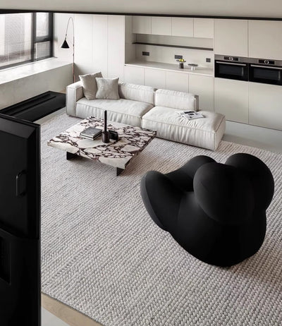 Hand Woven Wool Rug - Indian Pebble Area Carpet
