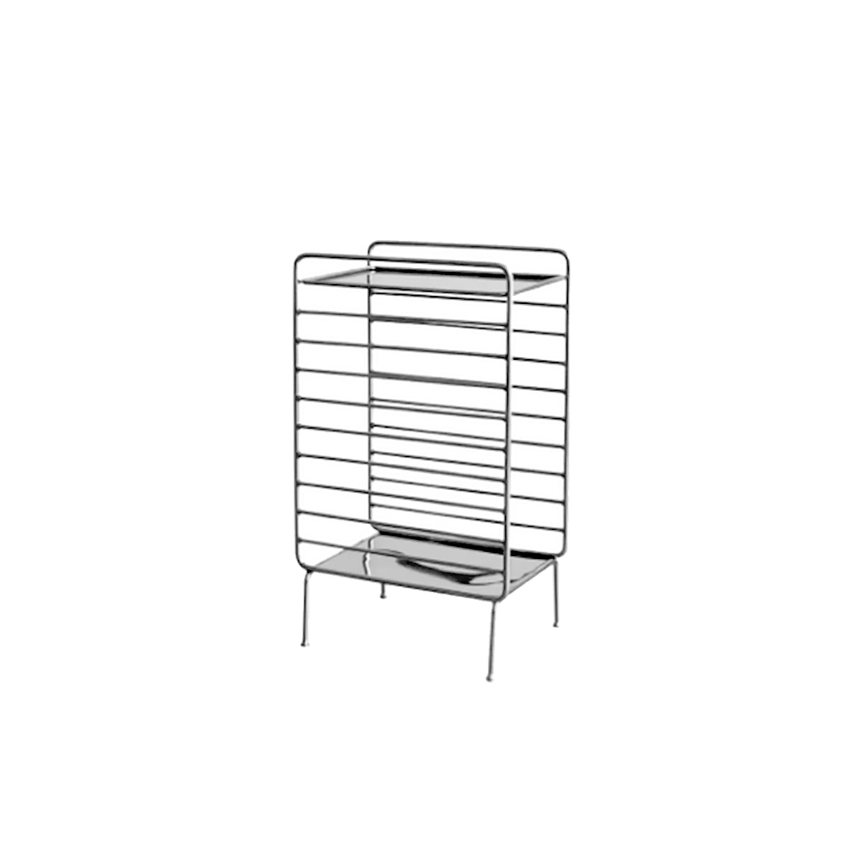 Metal Bar Side Table - Industrial Minimalist Accent