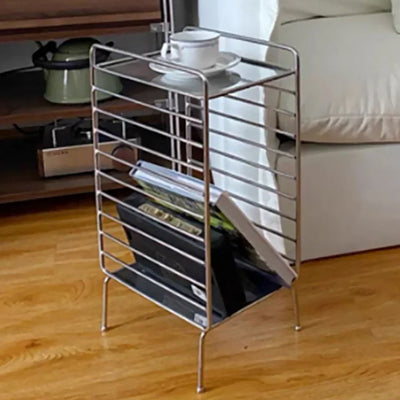 Metal Bar Side Table - Industrial Minimalist Accent