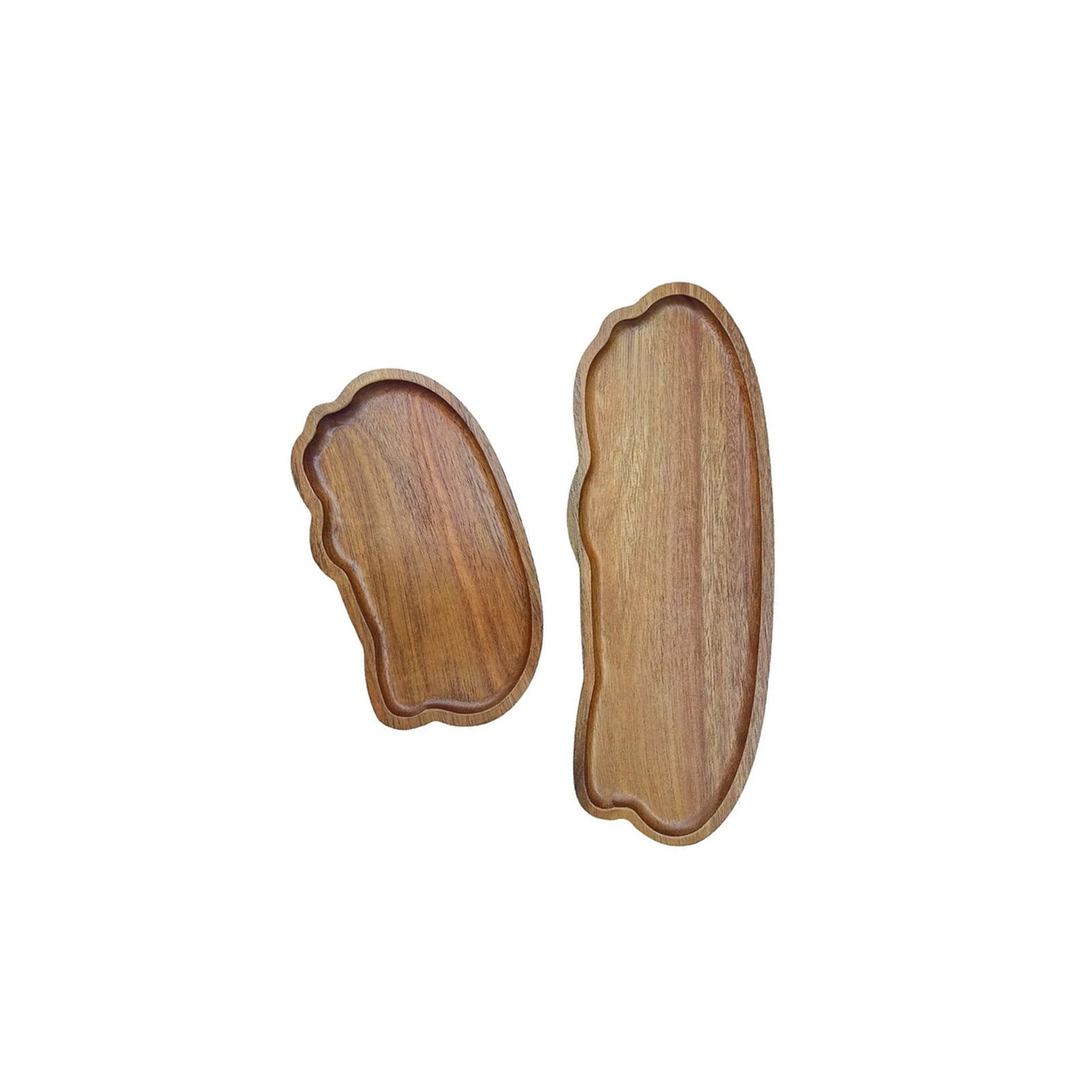 Acacia Wood Tray - Handcrafted Irregular Shape Serving Board