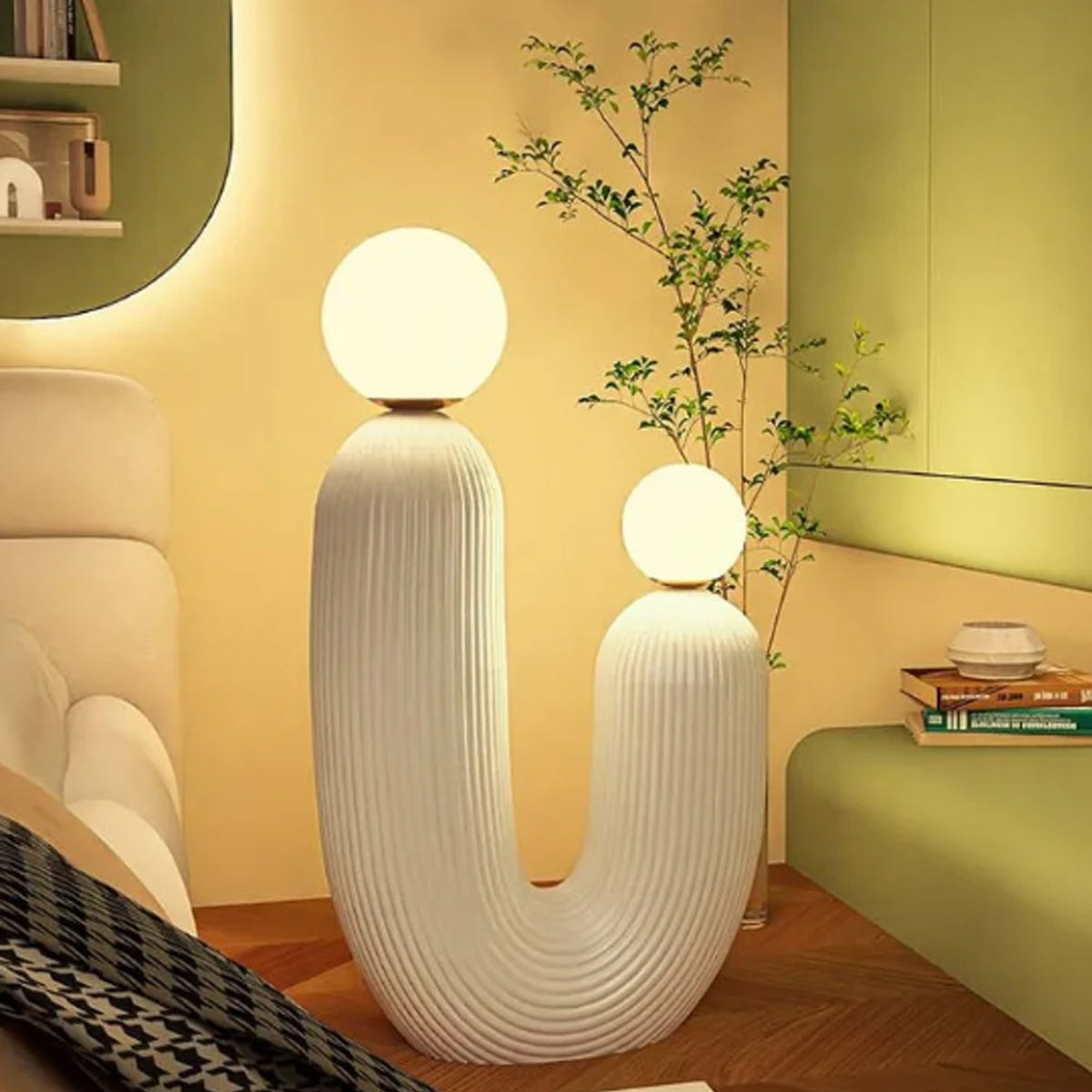 Cactus Floor Lamp - Italian Hand-Crafted Resin LED Light