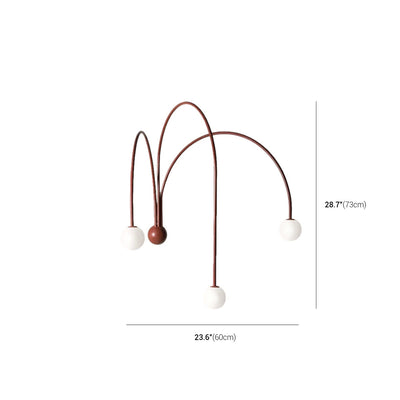 Italian Metal Wall Lamp - Modern 3 Branch Fixture