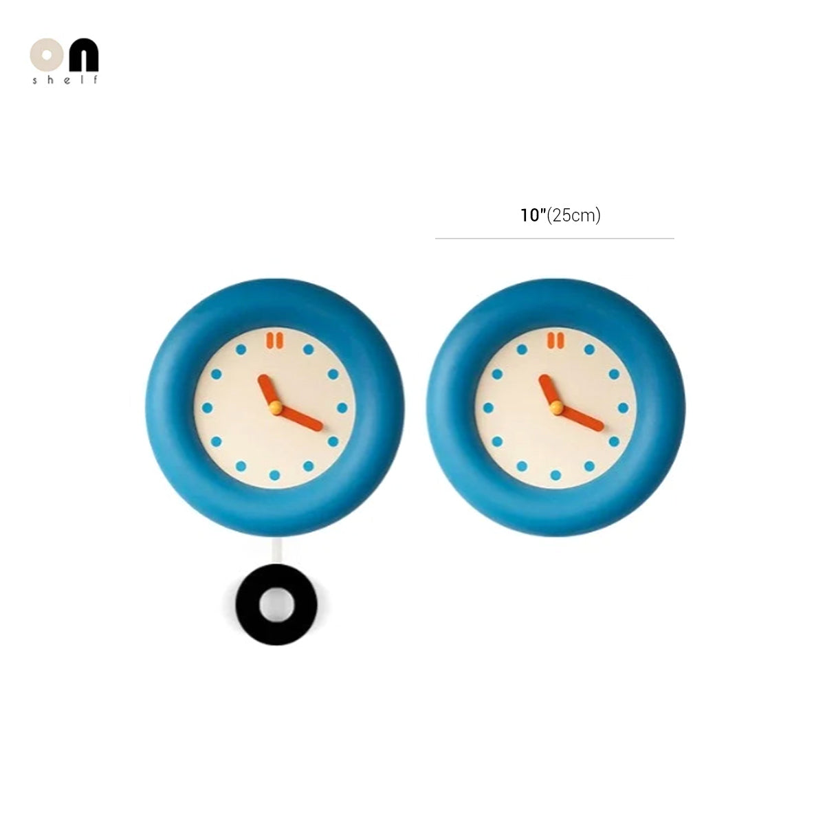 Pendulum Wall Clock - Japanese Minimalist Blue Design