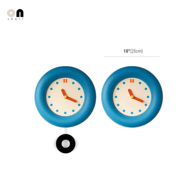 Pendulum Wall Clock - Japanese Minimalist Blue Design