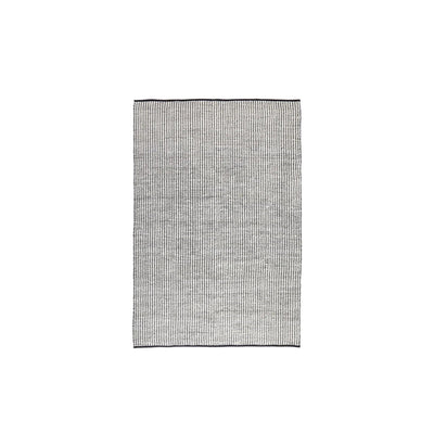 Black Striped Area Rug - Japanese Hand Crafted Double Sided Cotton Jute