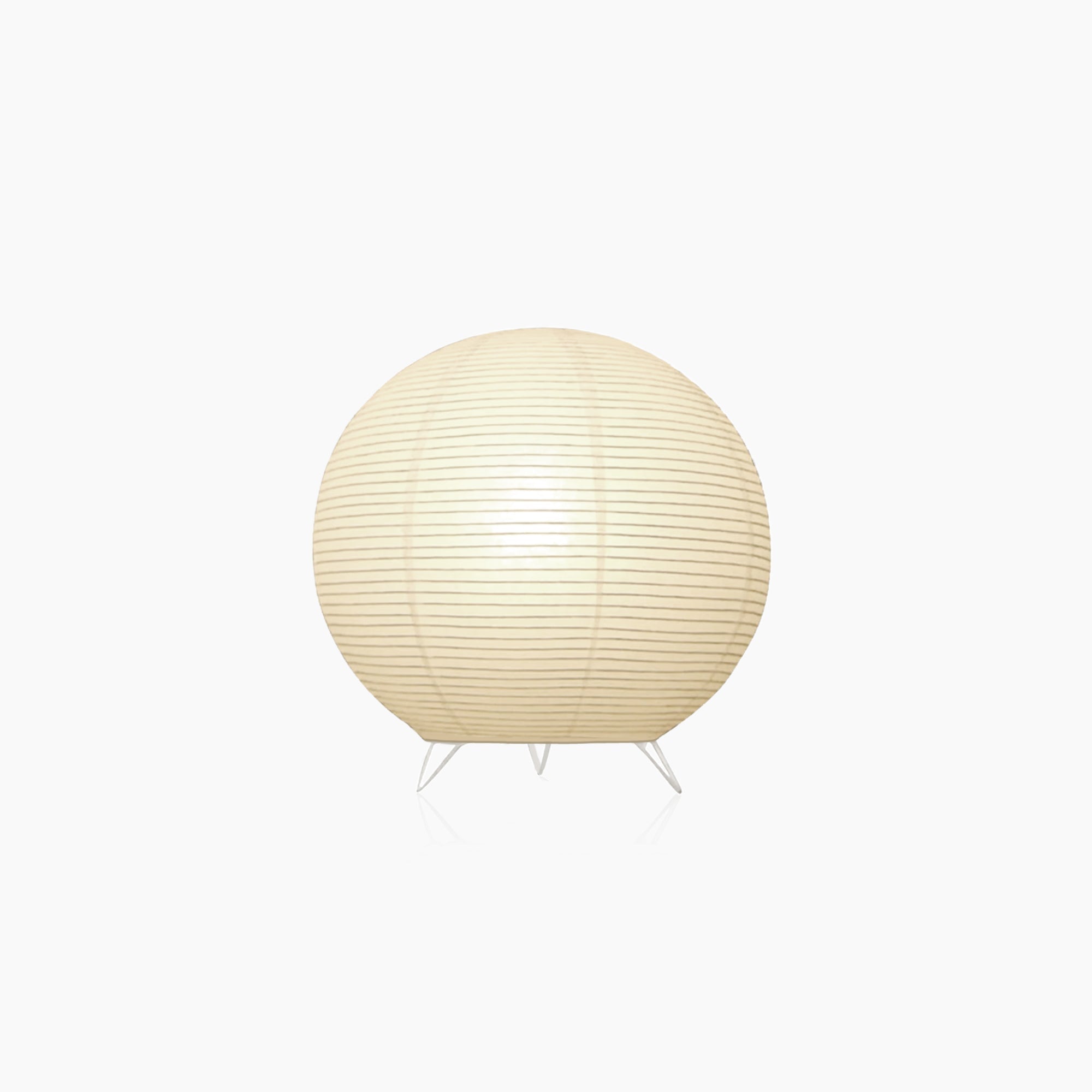 Rice Paper Lantern - Japanese Sphere Lamp With Metal Frame
