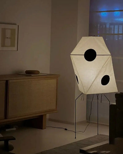 Japanese Floor Lamp | Minimalist Rice Paper Bamboo Lamp