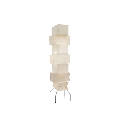 Japanese Floor Lamp - Wabi-Sabi Rice Paper Cube
