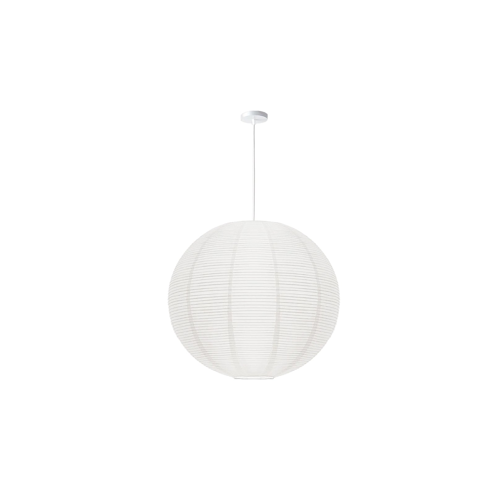 Rice Paper Pendant Lamp - Japanese Ceiling Light Fixture With Adjustable Wire