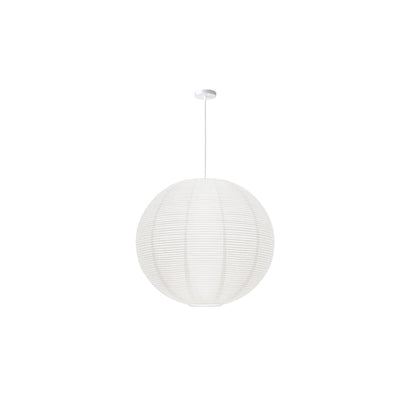 Rice Paper Pendant Lamp - Japanese Ceiling Light Fixture With Adjustable Wire