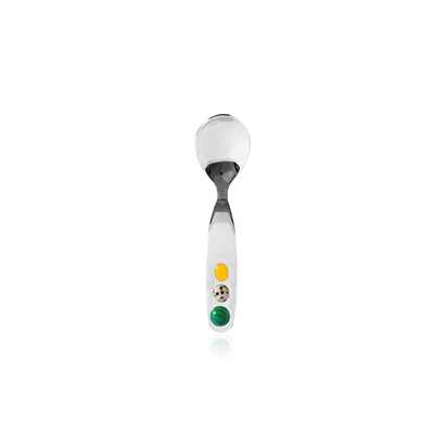 Dessert Fork And Spoon - Jelly Bean Design 5 Inch Stainless Steel Utensils