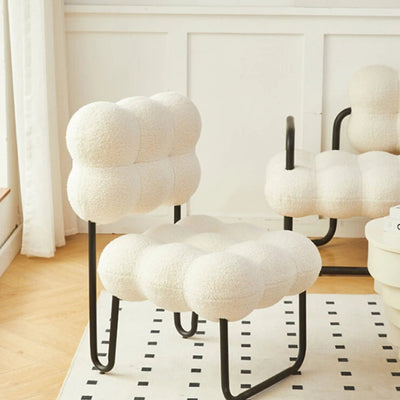 Area Couch Chair - Designer Cream Fabric Bench