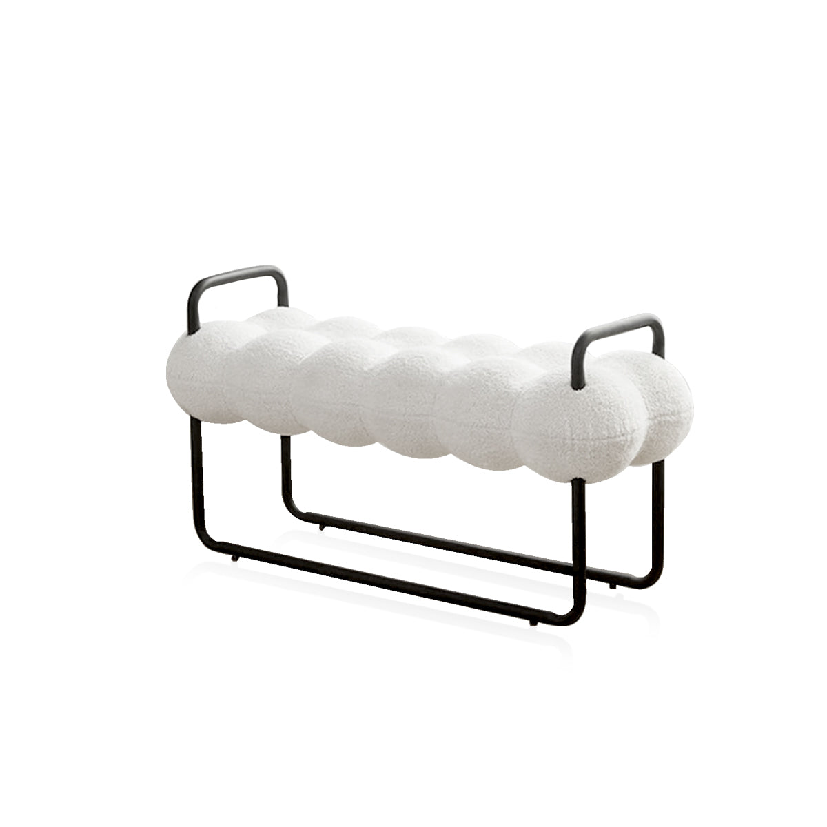 Area Couch Chair - Designer Cream Fabric Bench