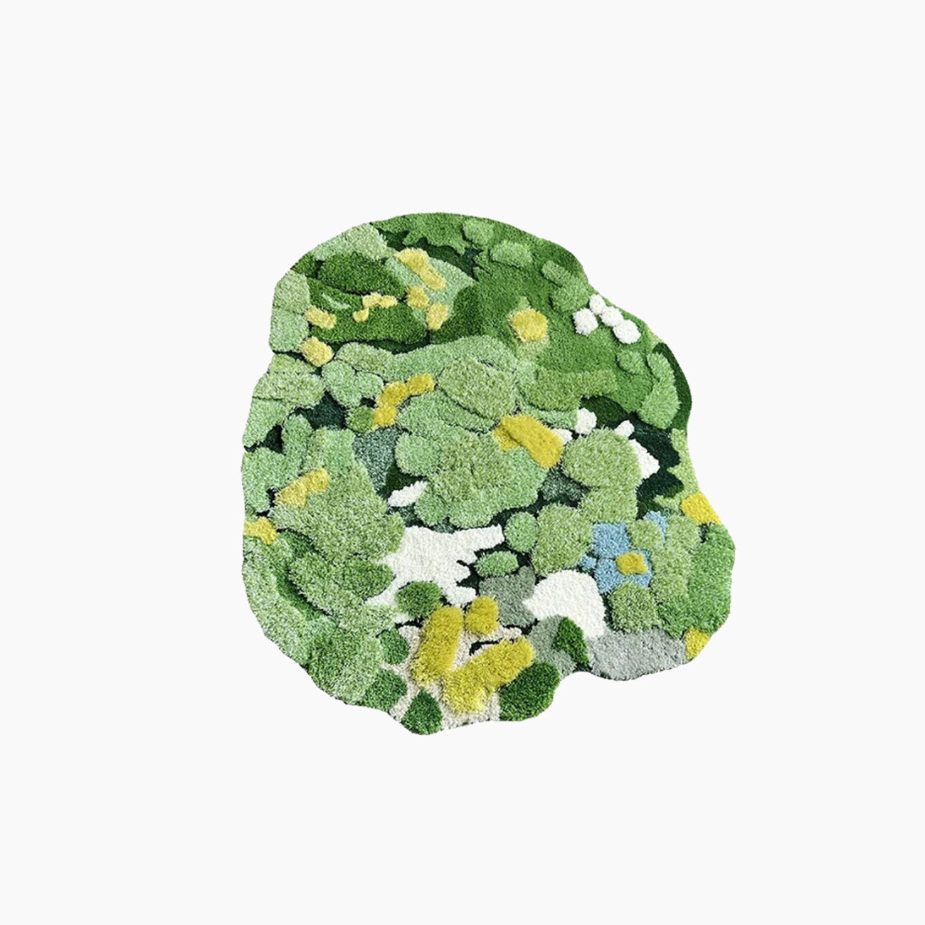 Green Moss Rug – Large Hand Crafted 3D Texture