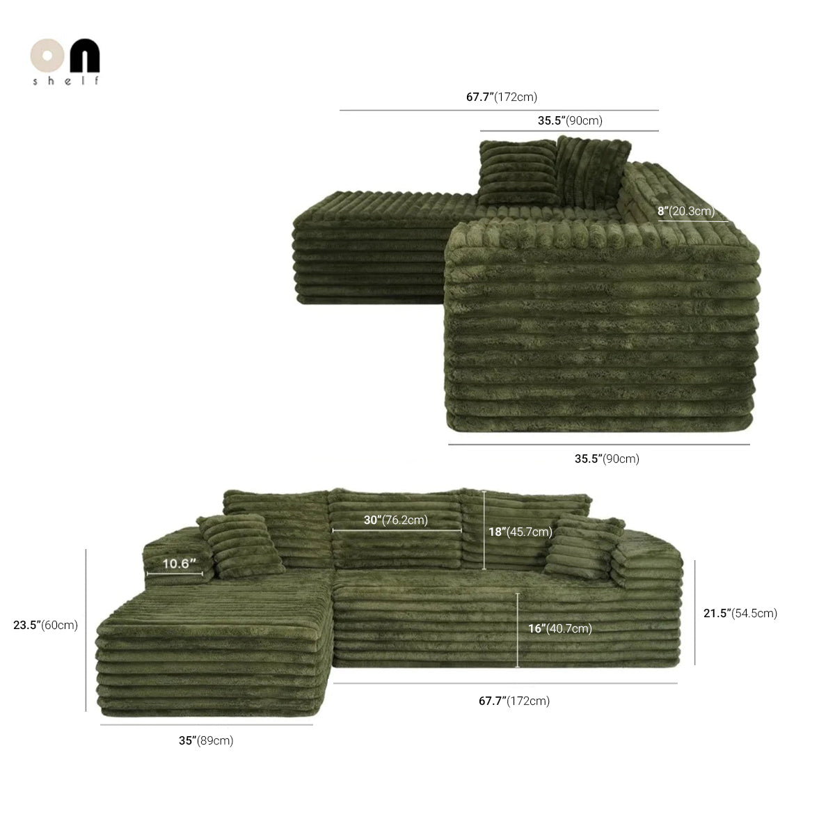 Modular Sectional Sofa - Cloud L-Shape Couch