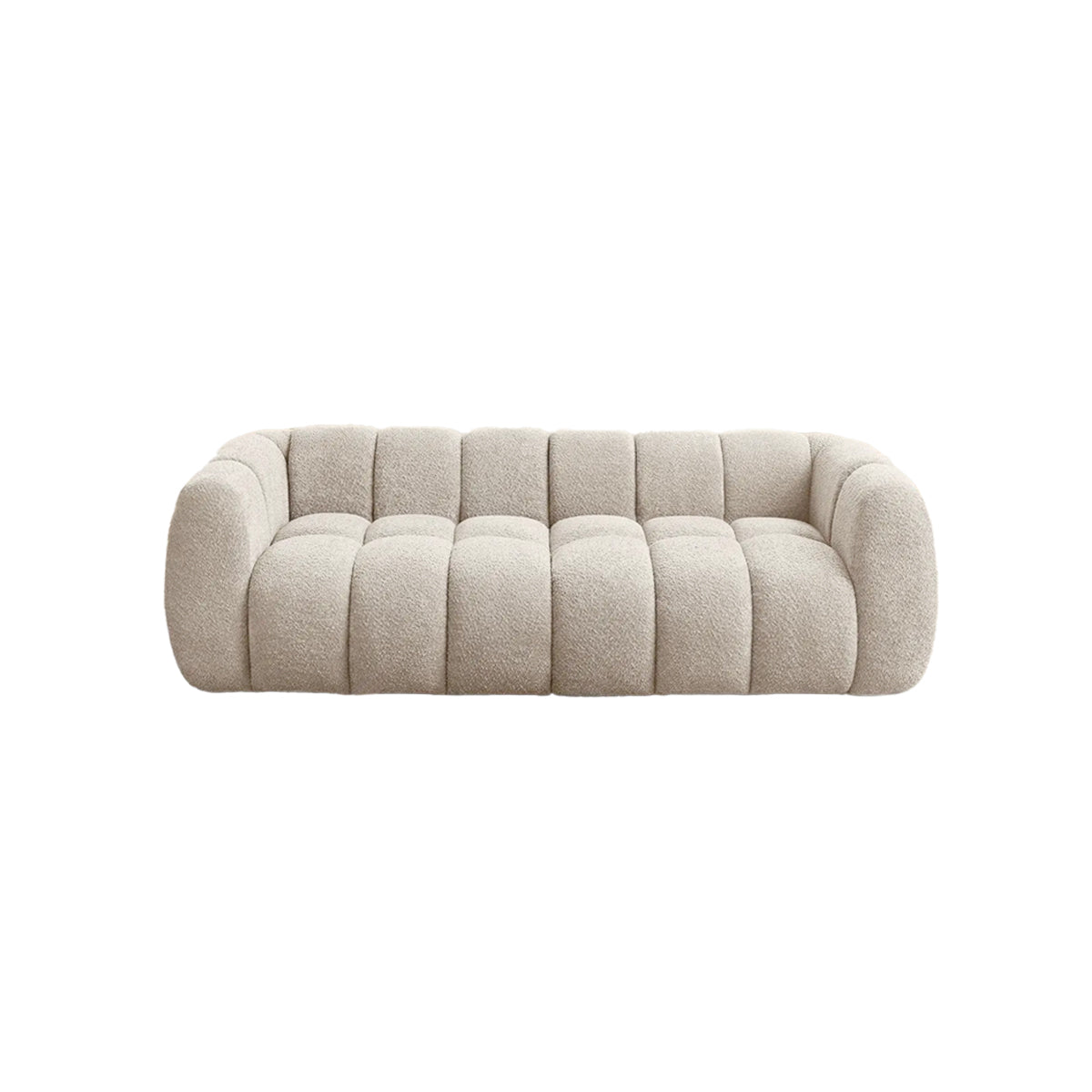 Bouclé Cloud Sofa - Upholstered Tufted Lounge Couch