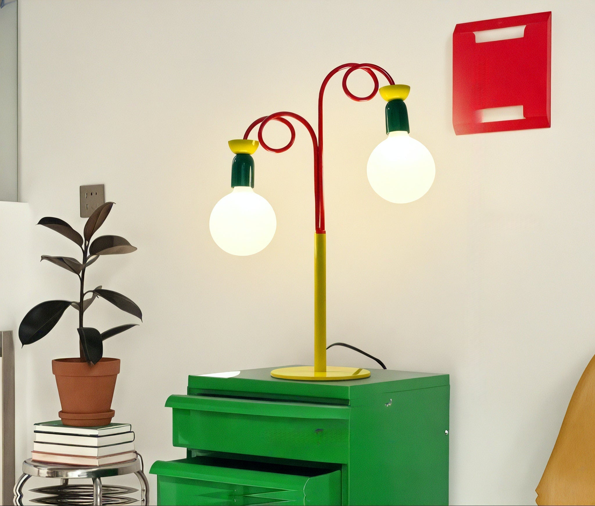 TWIRL-GLOW | Memphis Postmodern Sculptural Lamp