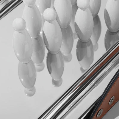 Chrome Bowling Ornament - Metal Desktop Decor