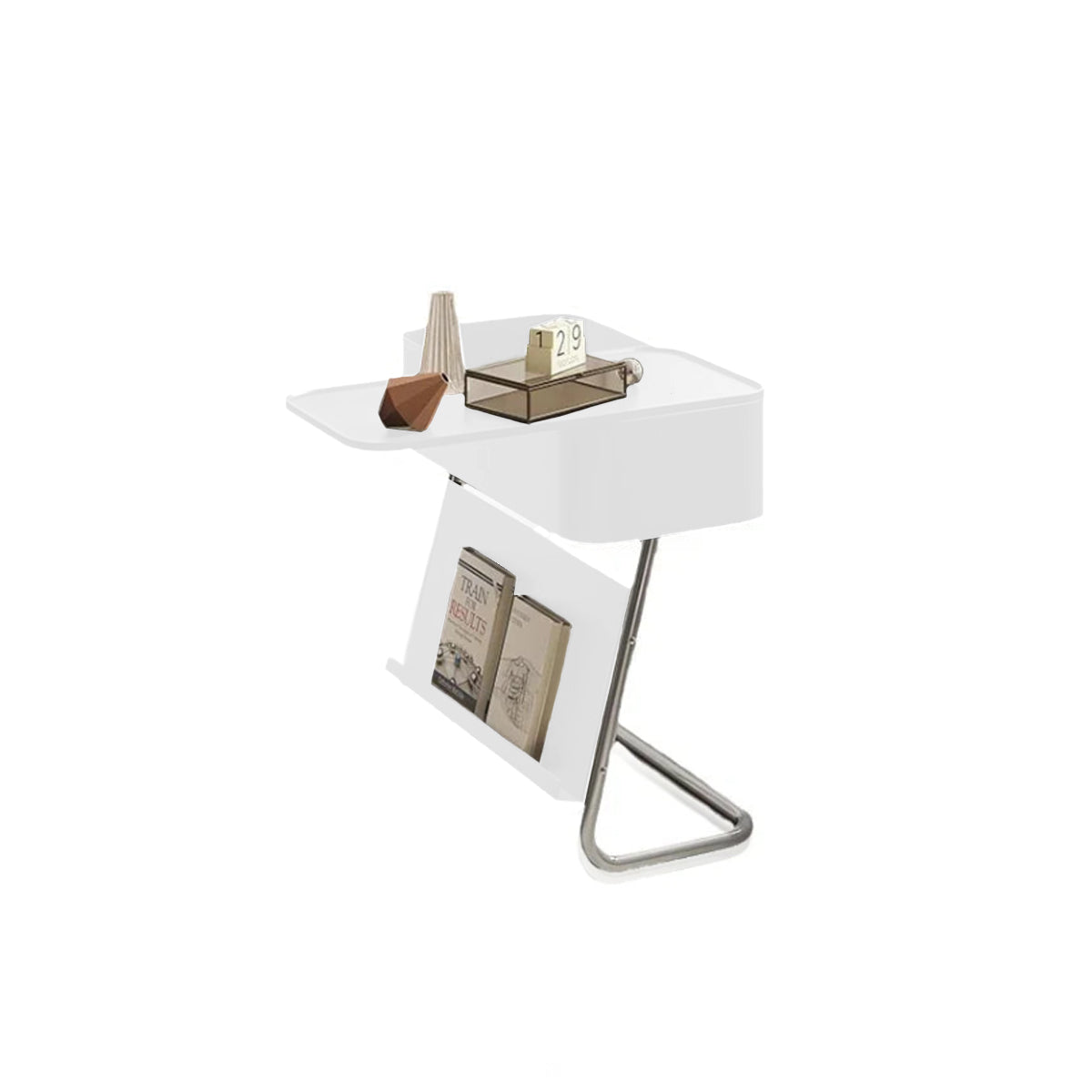 Metal Side Table – Slide Top Adjustable Frame