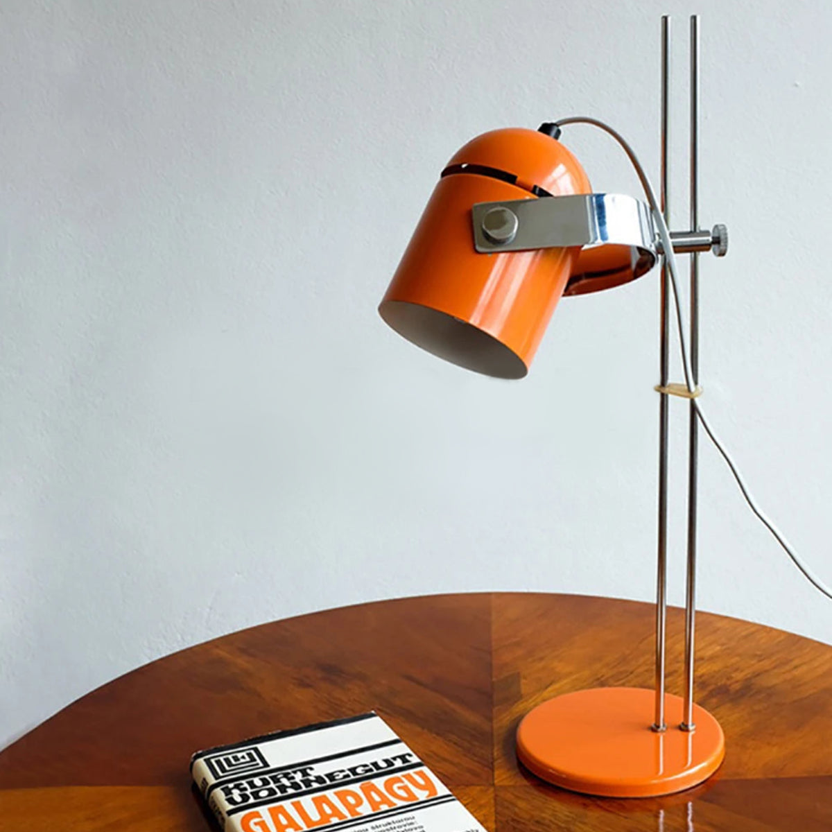Industrial Table Lamp - Metal Rail Corded Light