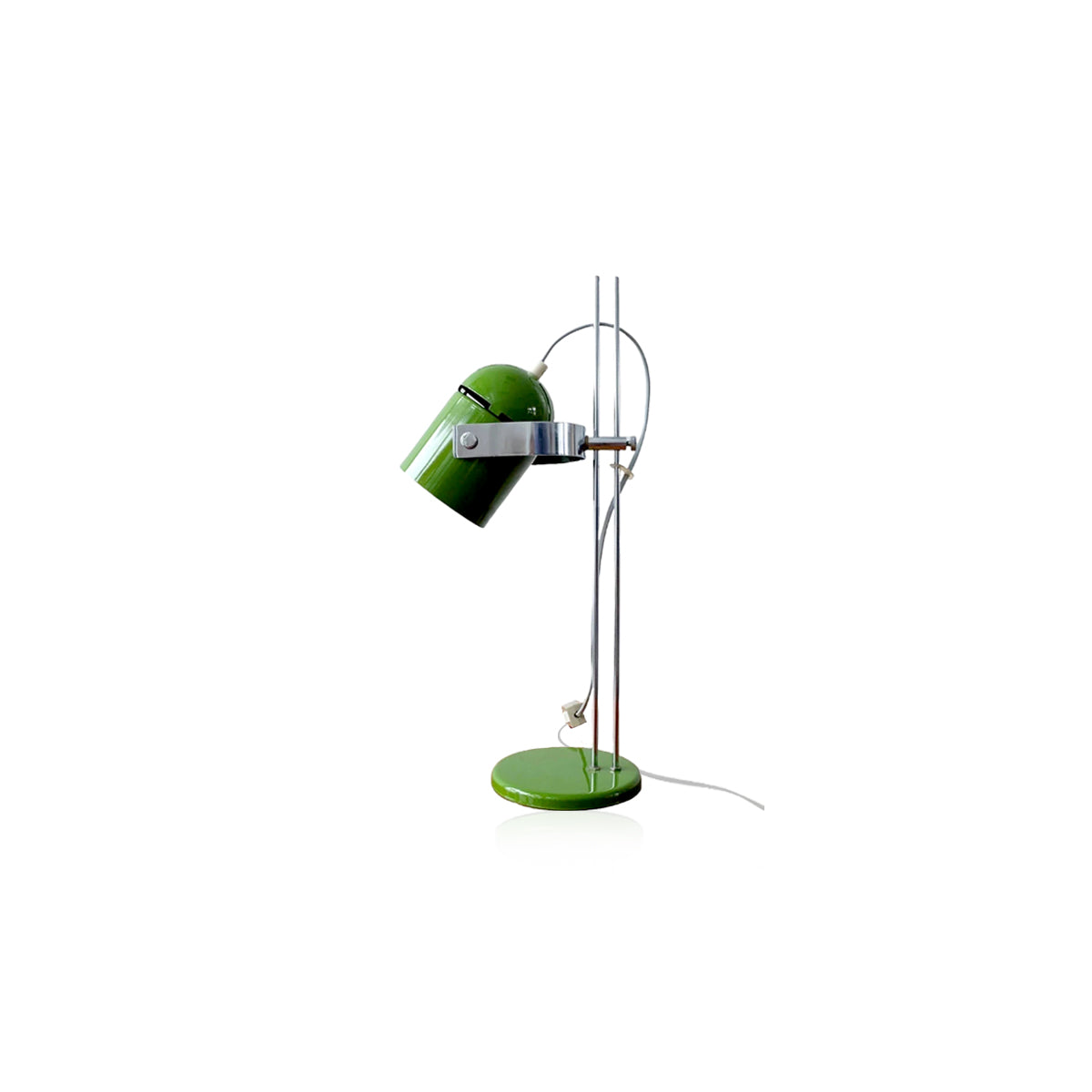 Industrial Table Lamp - Metal Rail Corded Light