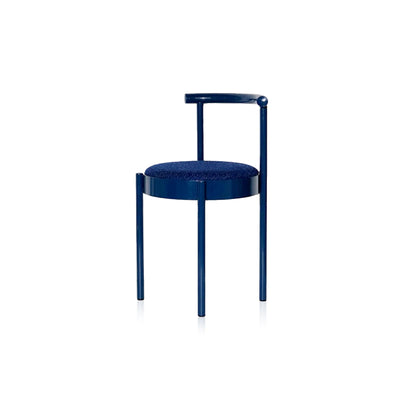 Mid-Century Modern Chair - Colorful Metal Leg Round Dining Seat